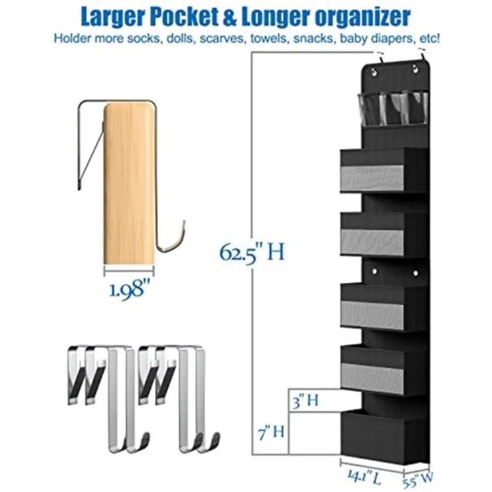 Over Door Organizer 6 Shelf Hanging Storage Closet Bathroom Bedroom Toy Diaper